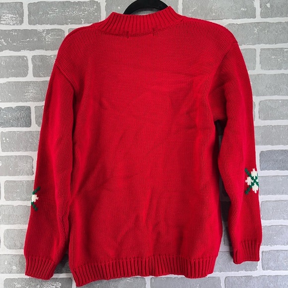 Karen Scott Vintage  Sweater Size M Pullover Crewneck Red Scottie Dog - Picture 9 of 10